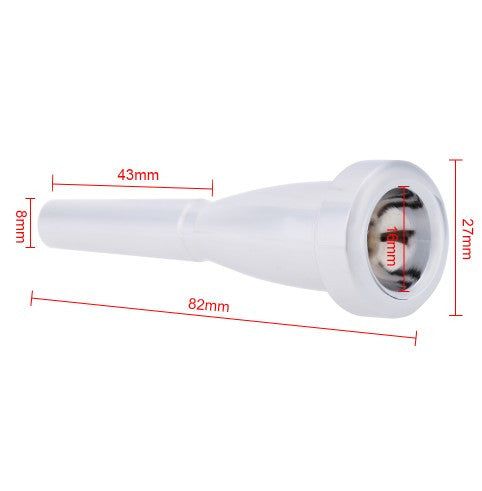 Bright Nickel-Plated Copper Trumpet Mouthpiece